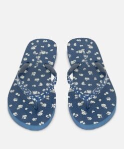 Claquettes Bleu fleurs