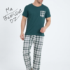 Pyjama New Dora Vert à carreaux