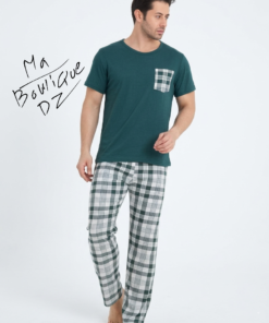 Pyjama New Dora Vert à carreaux
