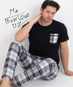 Alternative view of Pyjama New Dora Noir à carreaux