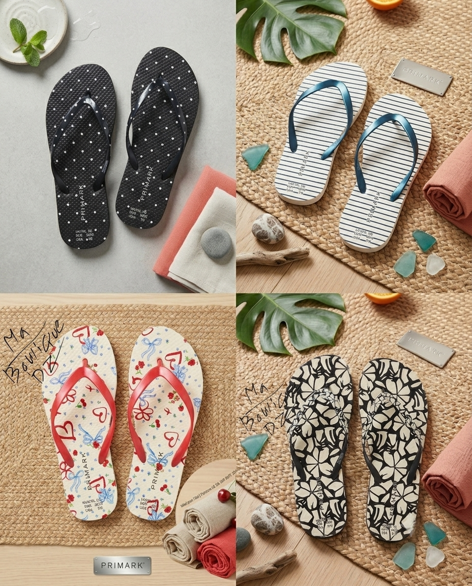 Claquettes Primark à motif
