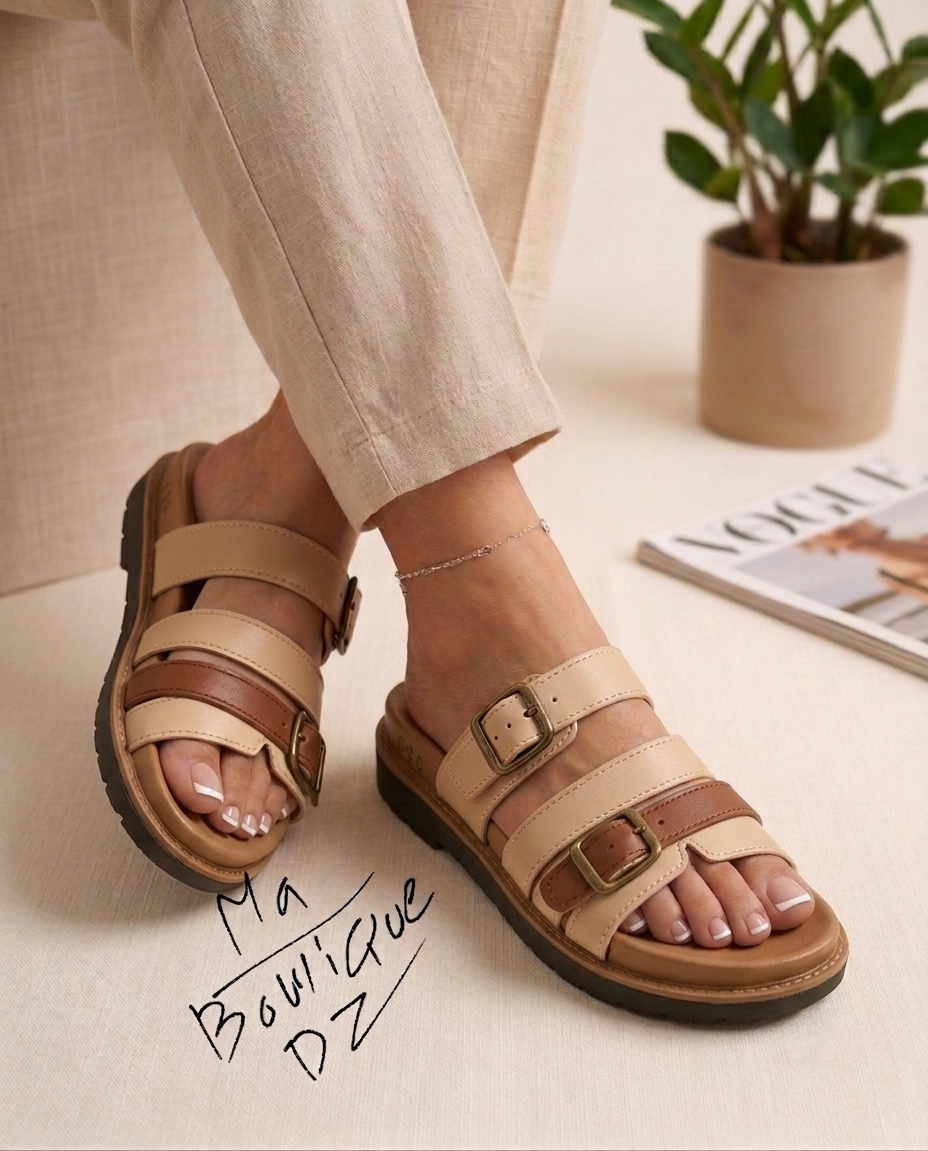 Sandales Confort à Boucles - الصورة 2