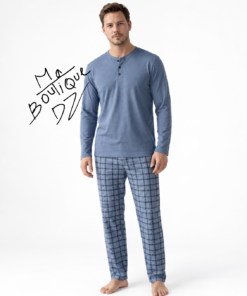 Alternative view of Pyjama Homme ML bleu