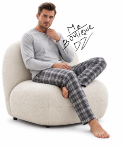 Alternative view of Pyjama Homme ML Gris