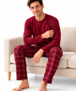 Alternative view of Pyjama Homme Burgundy